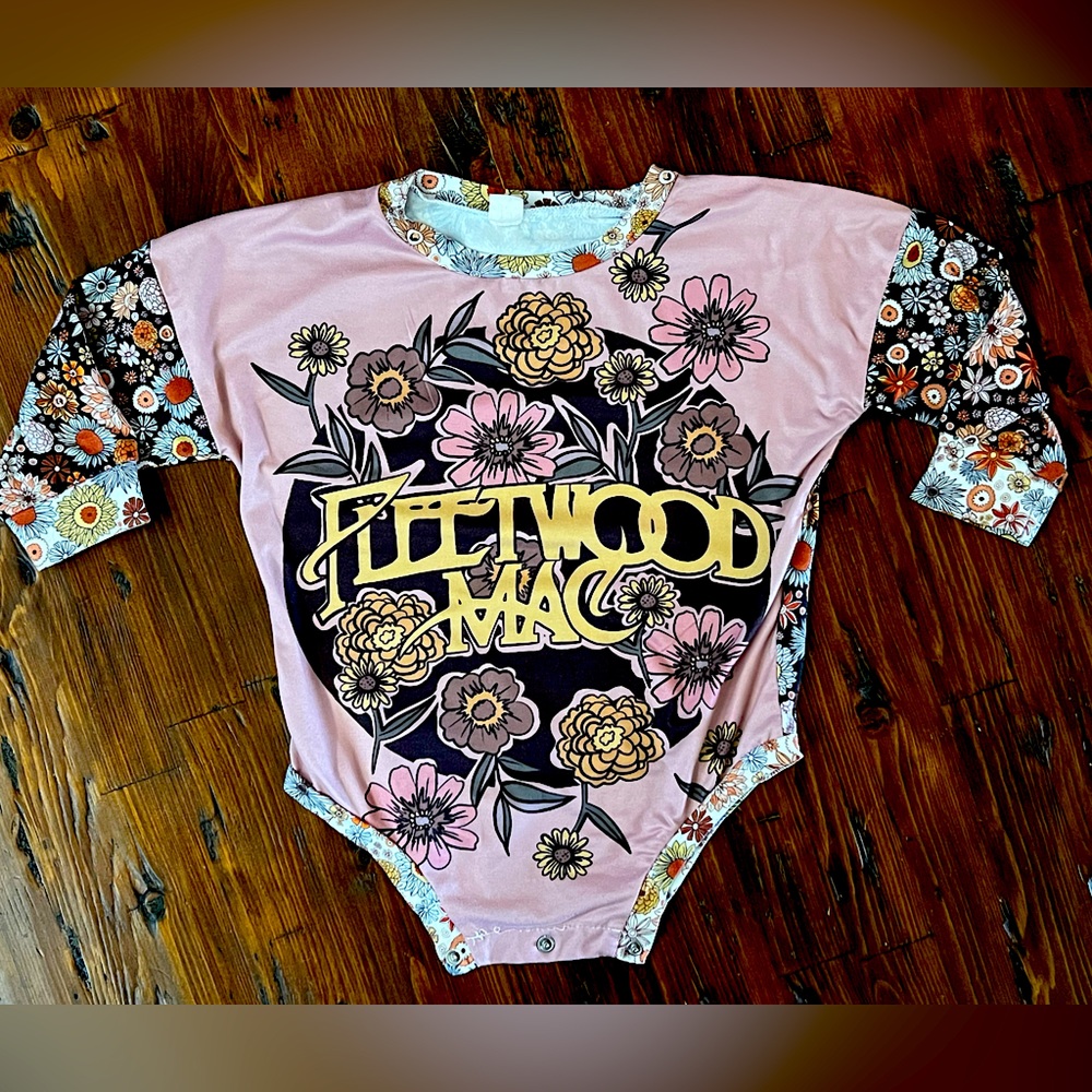Baby Fleetwood Mac Romper! Super cute! Size 90 (12-18) months